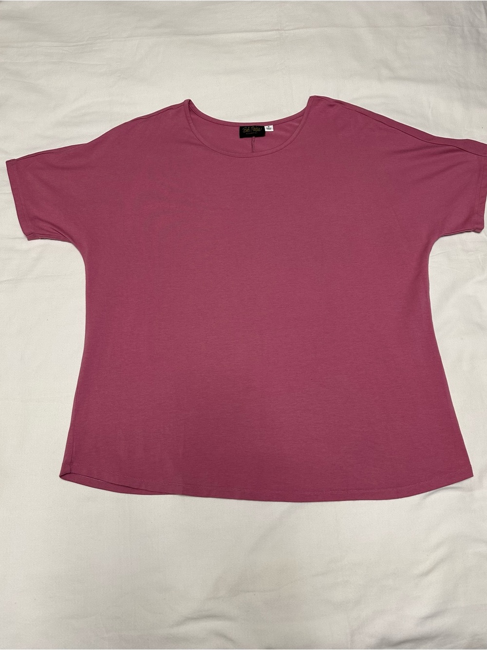 Bob Mack Women's Blush Pink Short Sleeve Top NWOT